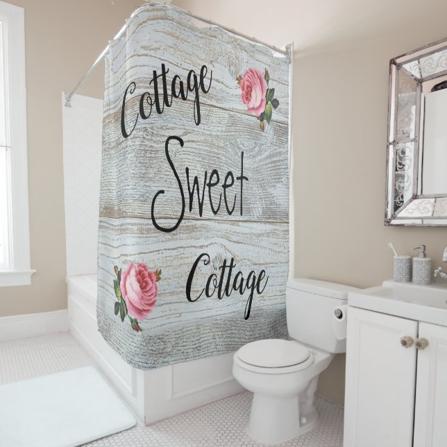Cottage Sweet Cottage Shower Curtain (In Situ)