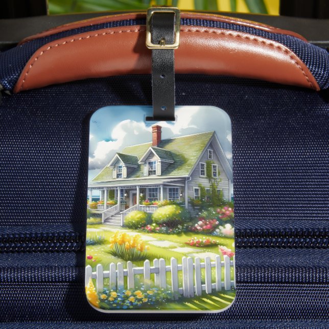 Cottage With View Of The Lighthouse Luggage Tag (Front Insitu 2)