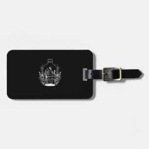 Cottagecore Aesthetic Bottle Mushroom House Fairy Luggage Tag