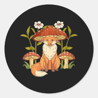 Cottagecore Aesthetic Cottagecore Fox Classic Round Sticker