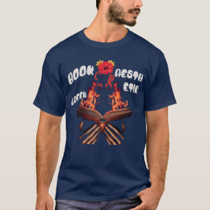 Cottagecore Aesthetic Floral Bird Books gift T-Shirt