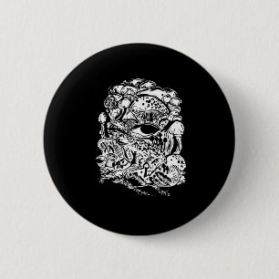 Cottagecore Aesthetic Frog Mushroom Goblincore Cre 6 Cm Round Badge