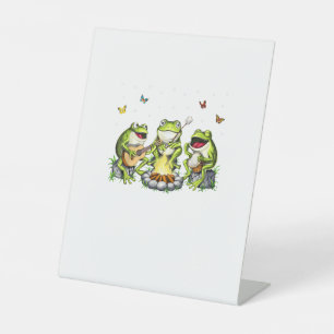 Cottagecore Aesthetic Frogs Camping Forest Goblinc Pedestal Sign