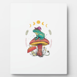 Cottagecore Aesthetic Goblincore Frog Wizard On Mu Plaque