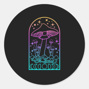 Cottagecore Aesthetic Goblincore Mushroom Academia Classic Round Sticker