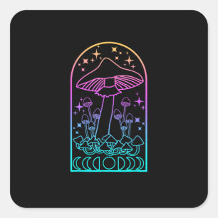 Cottagecore Aesthetic Goblincore Mushroom Academia Square Sticker