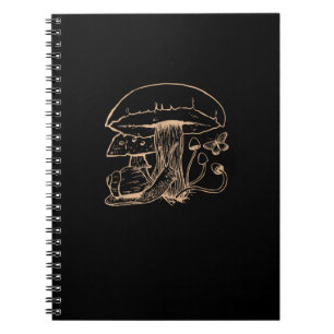 Cottagecore Aesthetic Goblincore Mushroom Snail Notebook
