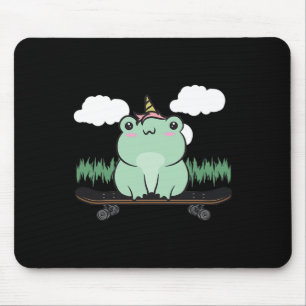Cottagecore Aesthetic Kawaii Cute Skateboarding Fr Mouse Pad