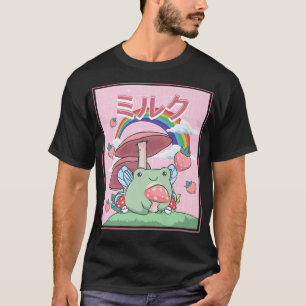 Cottagecore Aesthetic Kawaii Fairy Frog Mushrooms T-Shirt