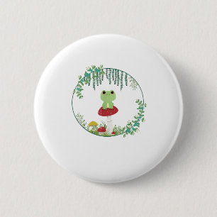 Cottagecore Aesthetic Kawaii Frog Goblincore Cute  6 Cm Round Badge