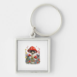 Cottagecore Aesthetic Mushroom Goblincore Minimal  Key Ring