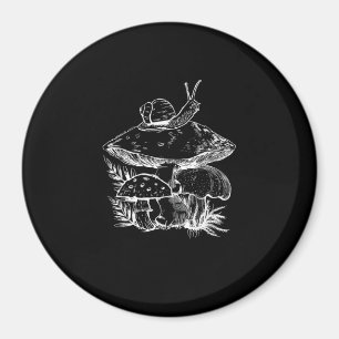 Cottagecore Aesthetic Mushroom Snail Fungi Goblinc Magnet