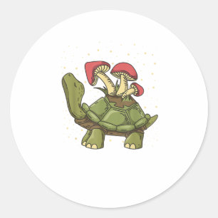 Cottagecore Aesthetic Mushroom Turtle Tortoise Gob Classic Round Sticker
