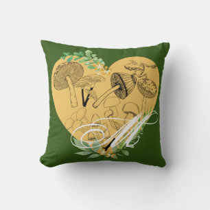 Cottagecore Aesthetic Personalized Monogram Cushion