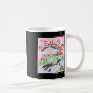 Cottagecore Aesthetic Skateboarding Frog Drinking Coffee Mug