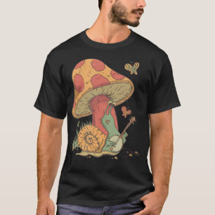 Cottagecore Aesthetic Snail Sitting Under A Mushro T-Shirt