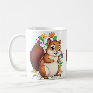 Cottagecore Aesthetic Squirrel Playing Ukulele Gui Coffee Mug