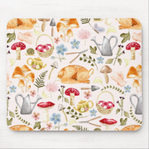 Cottagecore Aesthetic   Watercolor Mouse Pad