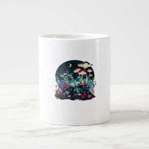 Cottagecore And Aesthetic Goblincore Mushroom Fair Large Coffee Mug