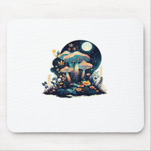 Cottagecore And Aesthetic Goblincore Mushroom Fair Mouse Pad