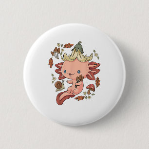 Cottagecore Axolotl Aestethic Mushrooms Cute Gobli 6 Cm Round Badge