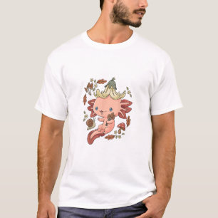 Cottagecore Axolotl Aestethic Mushrooms Cute Gobli T-Shirt