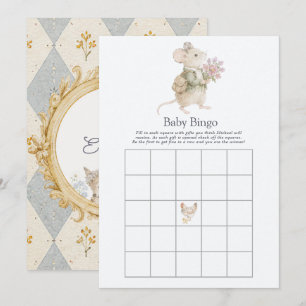 Cottagecore Baby Shower Bingo Game Invitation