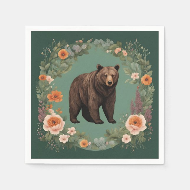 Cottagecore Bear Napkin (Front)