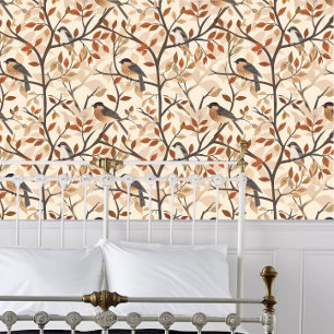 Cottagecore Birds Sitting in Trees Wallpaper