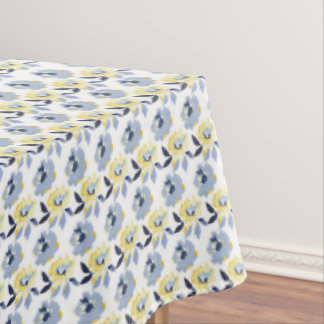Cottagecore Blue & Yellow Floral Pattern  Tablecloth