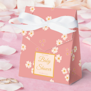 Cottagecore Blush Pink Daisy Floral Favour Box