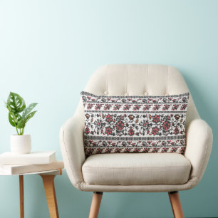 Cottagecore Botanical Floral Pattern Lumbar Cushion