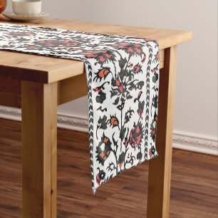 Cottagecore Botanical Floral Pattern Short Table Runner