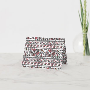 Cottagecore Botanical Floral Pattern Thank You Card