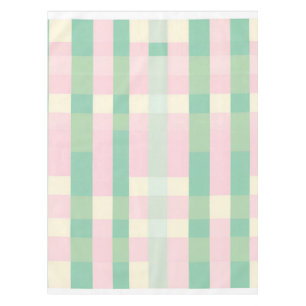 Cottagecore Buffalo Plaid Pastel Spring Dining Tablecloth