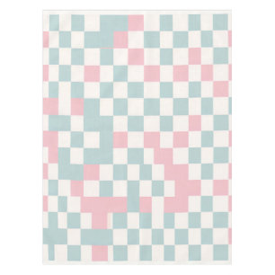 Cottagecore Buffalo Plaid Pastel Spring Dining Tablecloth