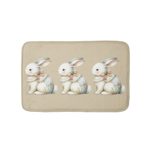Cottagecore Bunny Charm Bath Mat