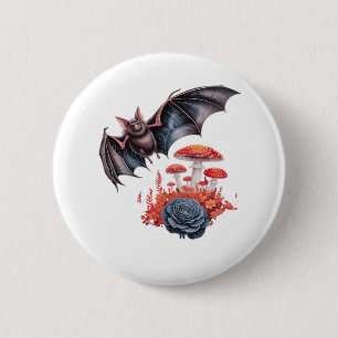Cottagecore Butterflies Bats Mushroom Goblincore 6 Cm Round Badge