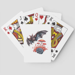 Cottagecore Butterflies Bats Mushroom Goblincore Playing Cards