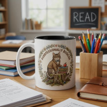 Cottagecore Cat Teacher Coffee Mug