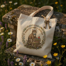 Cottagecore Cat Teacher Tote Bag