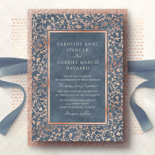 Cottagecore Chic Floral Wedding Foil Invitation