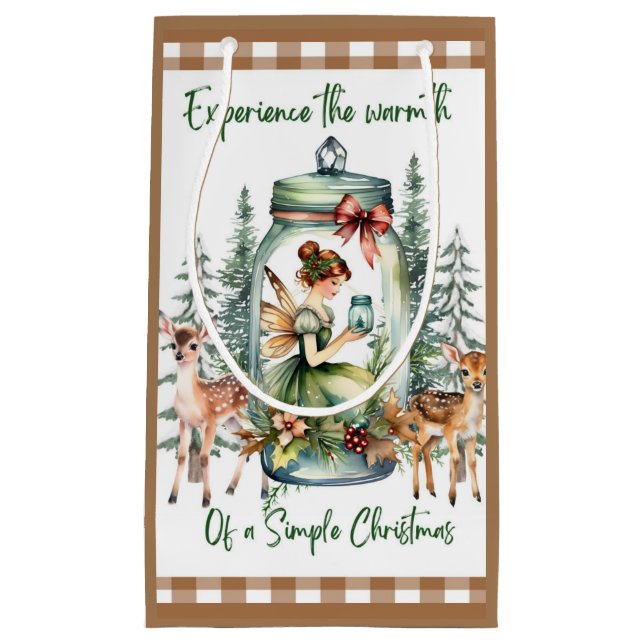 Cottagecore Christmas Warmth Gift Bag (Front)