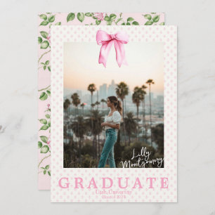 Cottagecore Coquette Photo Graduation Announcement