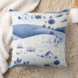 Cottagecore Countryside Toile Pattern Cushion