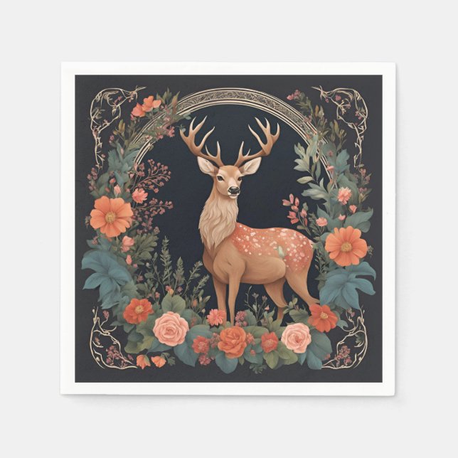 Cottagecore  Cute Deer Napkin (Front)