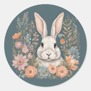 Cottagecore Cute Rabbit Classic Round Sticker