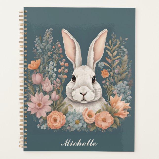 Cottagecore Cute Rabbit Planner (Front)
