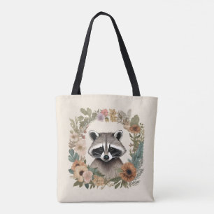Cottagecore Cute Racoon Tote Bag