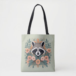 Cottagecore Cute Racoon Tote Bag